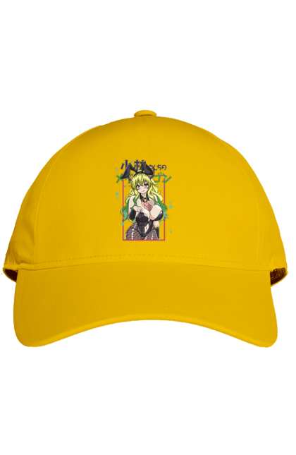 Кепка з принтом "Драконопокоївка пані Кобаяші Лукоа". Lucoa, quetzalcoatl, аніме, дракон, кетцалькоатль, лукоа, манга. 2070702