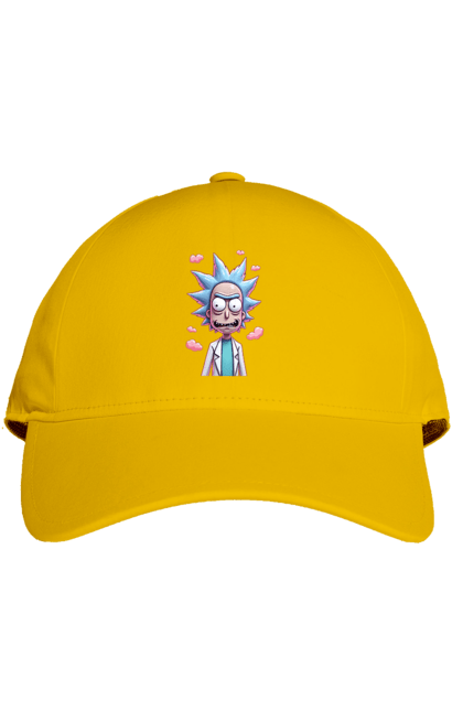 Кепка з принтом "Рік та Морті". Rick and morty, мультфільм, наукова фантастика, пригоди, рік, рік і морті, трагікомедія, чорний гумор. 2070702