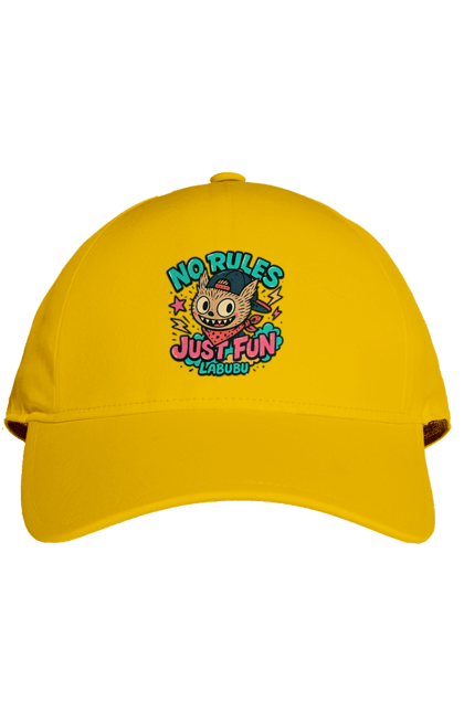 Кепка з принтом "Лабубу". Norulesjustfun, y2k, бандана, вуличний стиль, грайливий, графіті, зухвалий, лабубу, ретромультяшка, яскраво. 2070702