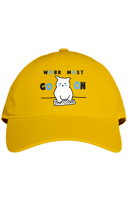 Кепка з принтом "Робота не вовк". Айті, кіт, коти, котики, робота. 2070702