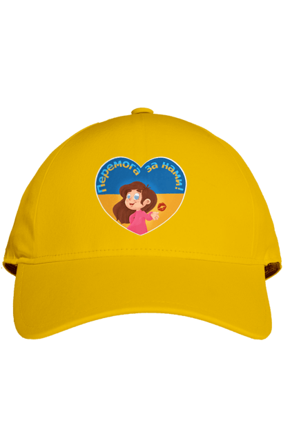 Кепка с принтом Победа за нами. Im ukrainian, война, всу, герб, доброго вечера, победа за нами, русский корабль, украина, флаг украины, хлопок. 2070702