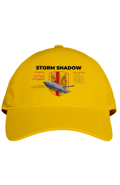 Кепка с принтом Storm Shadow. F16, nasams, storm shadow, zuzana, гаубица, два герба, залужный, сюзанно. 2070702