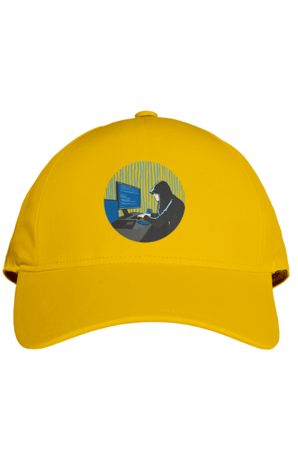 Кепка з принтом "Хакер". Бінарний, гік, програміст, хакер. 2070702