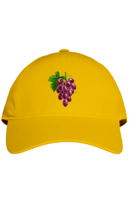 Кепка з принтом "Виноград". Виноград, фрукт. 2070702