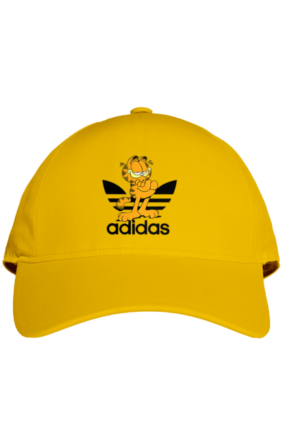 Кепка з принтом "Adidas Гарфілд". Adidas, garfield, адідас, гарфілд, голод, кінокомедія, кіт, комедія, фільм. 2070702