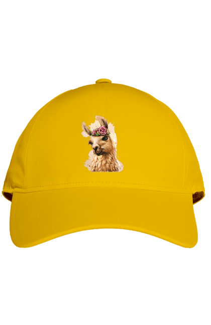 Кепка з принтом "Лама Портрет". Лама, портрет, тварина. 2070702