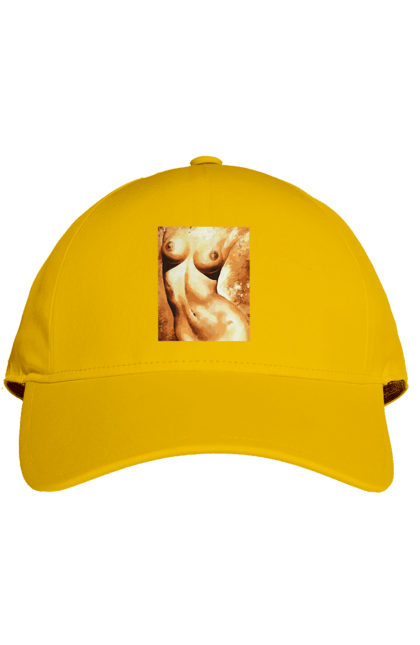 Кепка з принтом "Краса тіла". Вигини жіночого тіла, грація тіла, груди, жіноче тіло, жіночі груди, краса тіла. 2070702