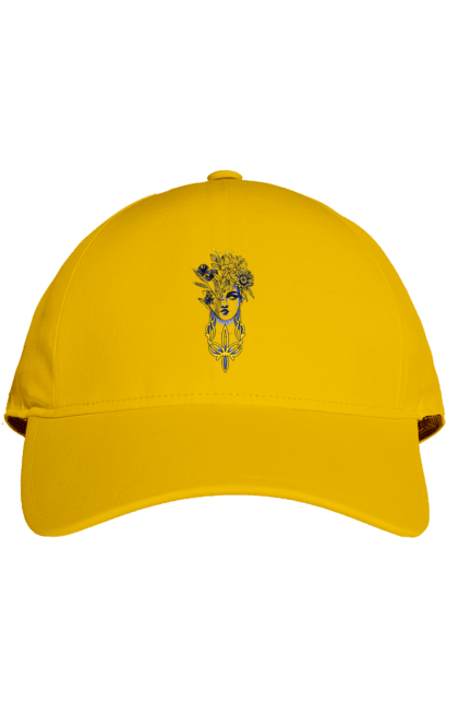 Кепка з принтом "Українка". Жінка, соняшник, українка. 2070702