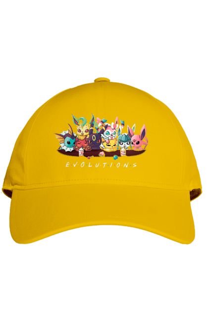 Кепка с принтом Покемон Эволюция. Аниме, видеоигра, герои видеоигры, для детей, игра, карманный монстр, ловить покемонов, манга, покемон. 2070702