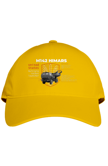 Кепка с принтом M142 HIMARS английский. Himars, m142 himars, залужный, оружие. 2070702