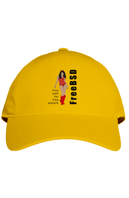 Кепка з принтом "Freebsd Для Вільних". Bsd, freebsd, unix, адміністратор, айті, айтішник, безкоштовна, безкоштовно, бестія, вільна, демон, демонесса, дівчина, для дорослих, доступність, еротика, еротична, жінка, незалежність, операційна система, ос, програміст, програмне забезпечення, свобода, сисадмін, система, системний адміністратор, софт, текст, червоний, чорний. 2070702