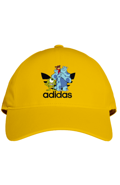 Кепка з принтом "Adidas Корпорація монстрів". Adidas, monsters inc, pixar, адідас, корпорація монстрів, мультфільм. 2070702