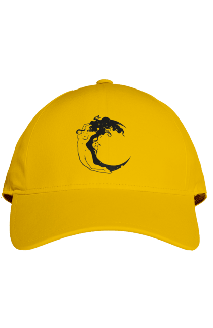 Кепка з принтом "Дівчина місяць". Дівчина, зірки, космічне, космос, місяць. 2070702