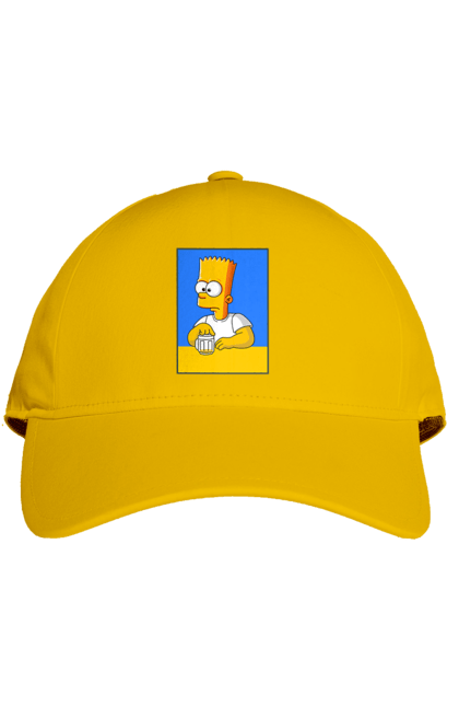 Кепка з принтом "Барт любитель пива". Барт, барт сімпсон, мультперсонажі, мультфільми, сімпсони, український прапор. 2070702
