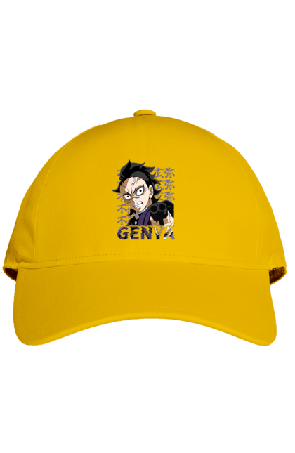 Cap with prints Demon Slayer Genya Shinazugawa. Anime, demon slayer, genya, genya shinazugawa, kimetsu no yaiba, manga, аниме, истребитель демонов, манга. 2070702