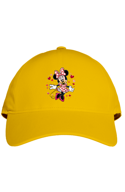 Кепка з принтом "Мінні Маус". Mickey mouse, minnie mouse, дісней, для дівчат, міккі, міккі маус, мінні маус, мультфільм. 2070702