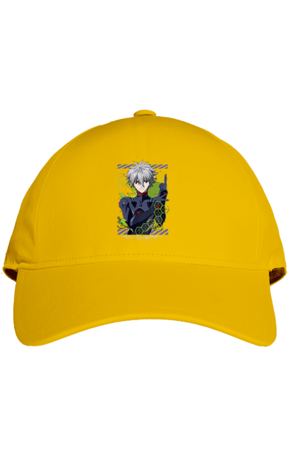 Cap with prints Evangelion Kaworu. Anime, evangelion, eve, kaworu, kaworu nagisa, manga, neon genesis evangelion, nerve, tv series. 2070702