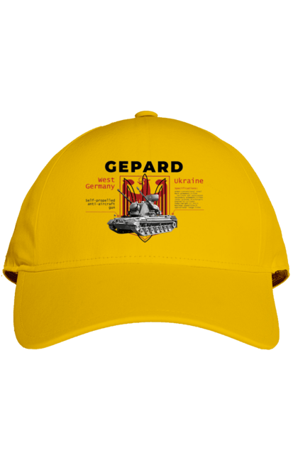 Кепка с принтом Gepard. F16, gepard, nasams, stinger, zuzana, гаубица, два герба, залужный, сюзанно. 2070702