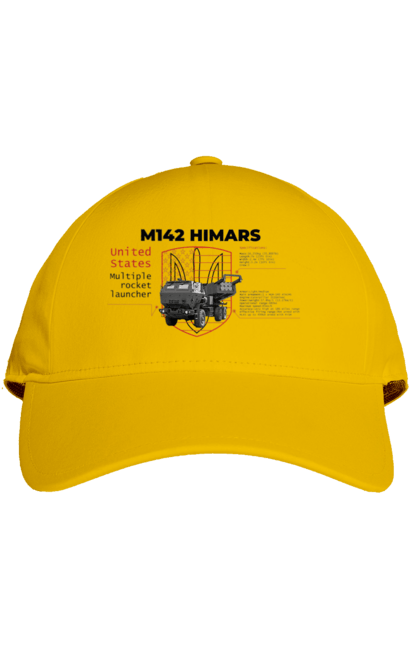 Кепка с принтом M142 HIMARS английский. Himars, m142 himars, залужный, оружие. 2070702