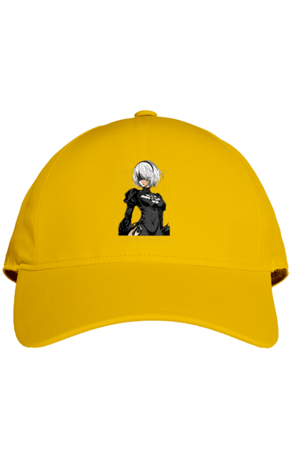 Cap with prints Nier: Automata 2B. Character, executioner, game, nier: automata, platinum games, video game, yorha. 2070702