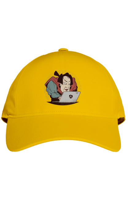 Кепка з принтом "Ніндзя програміст". Angular, c, css, html, it, javascript, jquery, php, python, react, svelt, vue, айтишник, айті, гумор, код, кодувати, прогер, програміст, програмісти, ти ж, ти ж програміст, тиж програміст. 2070702