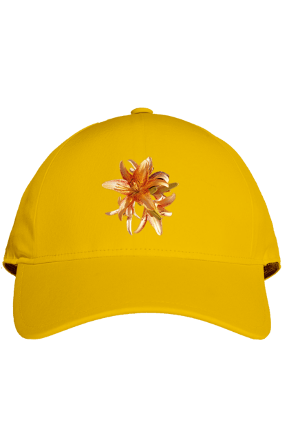 Кепка з принтом "Оранжева лілія". Квітка, краса, лілія, оранжевий, помаранчевий, природа, сонячний. 2070702