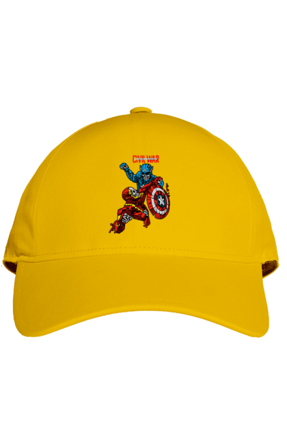 Cap with prints Iron Man vs Captain America. Avengers, captain america, civil war, comic, comics, film, iron man, marvel, marvel comics, tony stark. 2070702