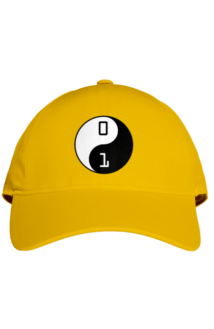 Кепка з принтом "Інь Янь". Angular, c, css, html, it, javascript, jquery, php, python, react, svelt, vue, айтишник, айті, гумор, код, кодувати, прогер, програміст, програмісти, ти ж, ти ж програміст, тиж програміст. 2070702