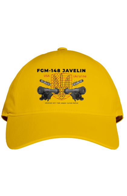 Cap with prints FGM 148 Javelin. Caesar, himars, javelin, nlaw, patriot, weapons, zaluzhny. 2070702