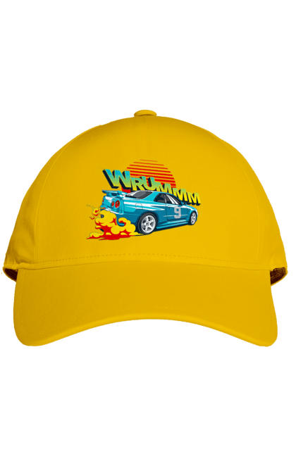 Кепка з принтом "Авто". Авто, вогонь, вулиці, денги, дрифт, спорт, спортивне авто, швидкість. 2070702