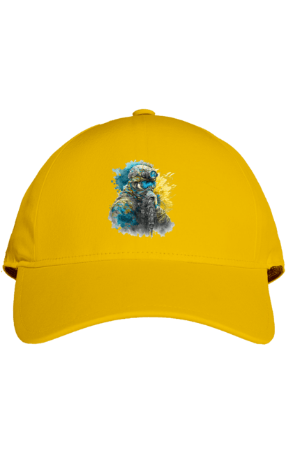 Кепка з принтом "Снайпер ЗСУ". Армія, зсу, прапор україни, символи україни, снайпер, солдат, україна. 2070702