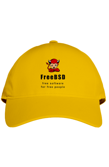 Кепка з принтом "Freebsd Для Вільних". Bsd, freebsd, unix, адміністратор, айті, айтішник, безкоштовна, безкоштовно, бестія, вільна, демон, демонесса, доступність, незалежність, операційна система, ос, програміст, програмне забезпечення, свобода, сисадмін, система, системний адміністратор, софт, текст, червоний, чорний. 2070702