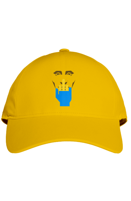 Кепка з принтом "Путін Хуйло". Все, голова путіна, доброго вечора, йди нахуй, мертвий москаль, москалі, орки, путін хуйло, російський військовий, середній палець. 2070702