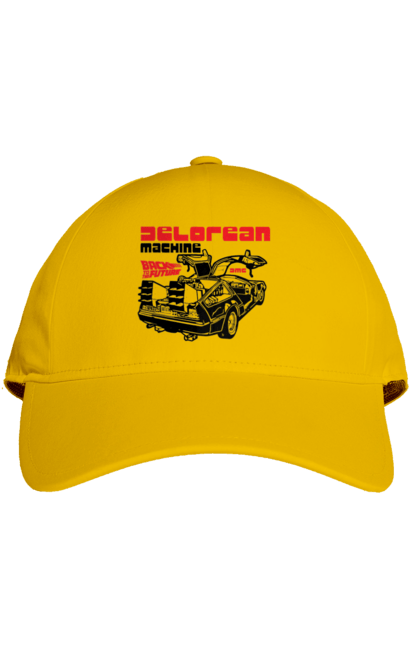 Cap with prints Time machine DeLorean. Back to the future, delorean, movie, time machine. 2070702