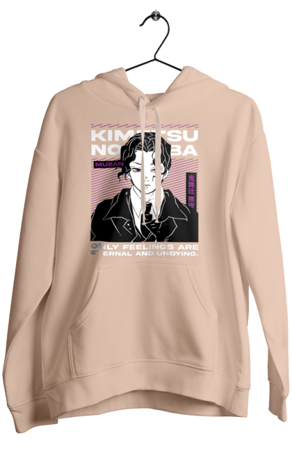 Women's hoodie with prints Demon Slayer Muzan. Anime, demon slayer, eternal paradise faith, kimetsu no yaiba, manga, muzan, twelve kizuki, upper rank six. 2070702