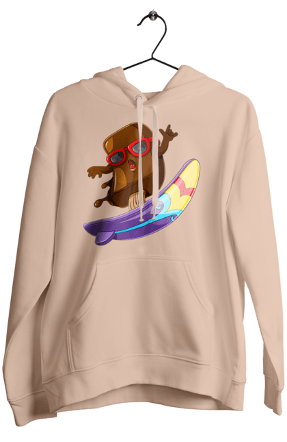 Women`s hoodie with prints Morozhenko On The Surf. Glasses, ice cream, summer, surfing. 2070702