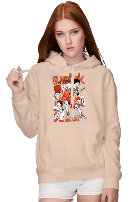 Women's hoodie with prints Slam Dunk Kaede Rukawa. Anime, basketball, comedy, kaede rukawa, manga, school, shonen, slam dunk, sports anime. 2070702