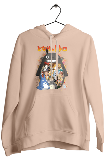 Women's hoodie with prints Totoro. Adventures, anime, comedy drama, fantasy, film, my neighbor totoro, tv series. 2070702