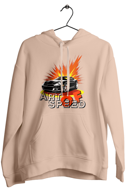 Жіноче худі з принтом "Швидкість". Авто, автомобіль, гонка, швидкість. 2070702