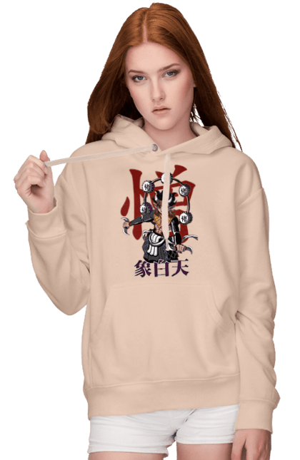 Women's hoodie with prints Demon Slayer Zohakuten. Anime, demon slayer, eternal paradise faith, kimetsu no yaiba, manga, twelve kizuki, upper rank six, zohakuten. 2070702