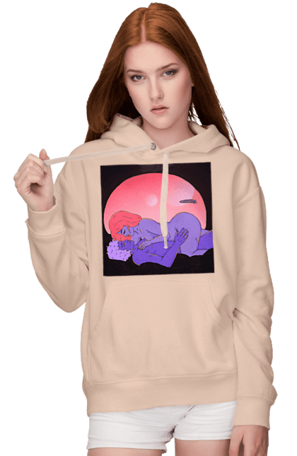 Женское худи с принтом Инопланетяни Девушка И Парень. Голые, девушка, парень. 2070702