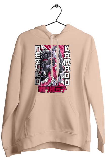 Women's hoodie with prints Demon Slayer Nezuko. Anime, demon slayer, kimetsu no yaiba, manga, nezuko, serial. 2070702