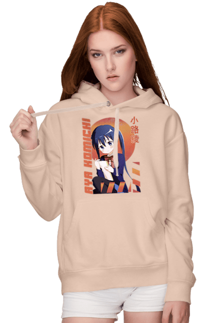 Women's hoodie with prints Kiniro Mosaic Aya Komichi. Anime, aya komichi, gold mosaic, kiniro mosaic, kinmoza, manga. 2070702