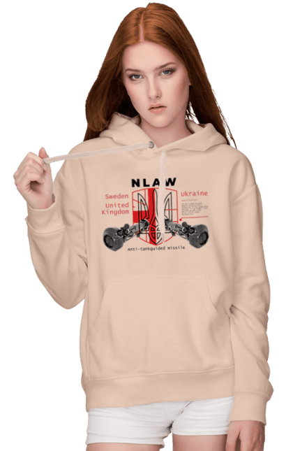 Women`s hoodie with prints NLAW. Caesar, himars, nlaw, patriot, weapons, zaluzhny. 2070702