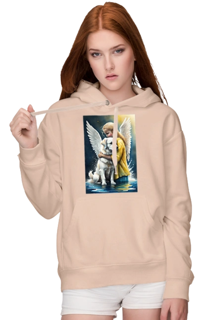 Girl and dog angel [memorial to dead animals]