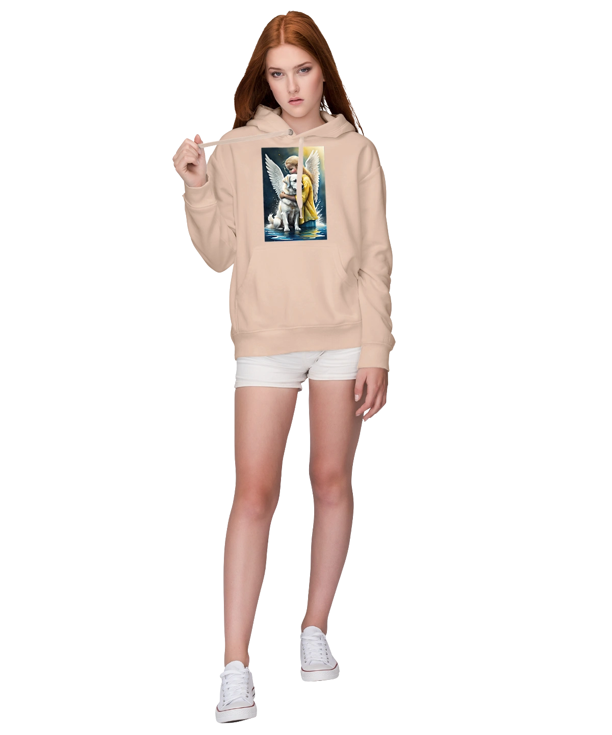 Girl and dog angel [memorial to dead animals]