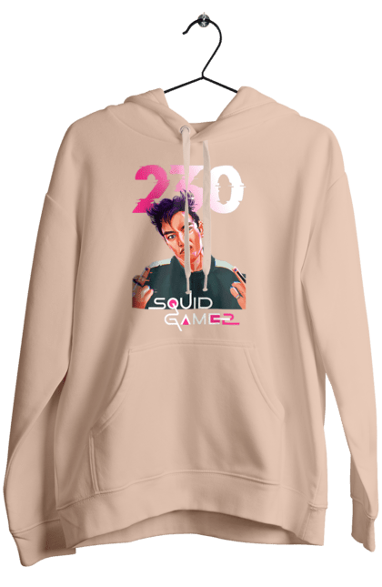 Жіноче худі з принтом "Гра в кальмара Танос". 230, netflix, squid game, thanos, гра в кальмара, гравець 230, нетфлікс, серіал, танос. 2070702