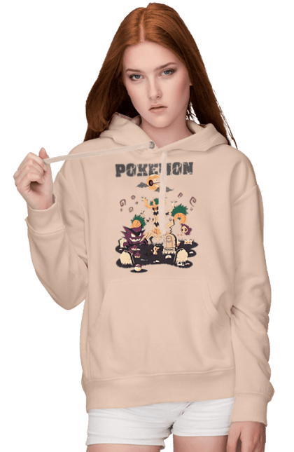 Women's hoodie with prints Pokemon. Anime, fushigibana, games, gengar, nintendo, pokemon, pokemon go. 2070702