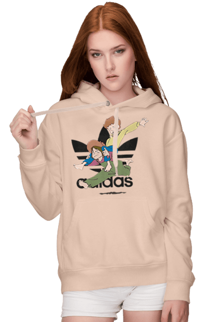 Жіноче худі з принтом "Adidas Том Соєр". Adidas, tom sawyer, адідас, книга, мультфільм, повість, пригоди, том соєр, том сойер. 2070702