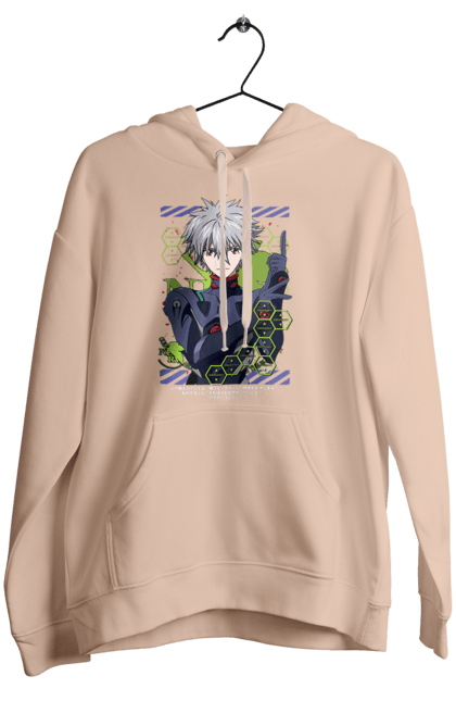 Жіноче худі з принтом "Євангеліон Каору". Kaworu, kaworu nagisa, neon genesis evangelion, nerv, аніме, єва, євангеліон, каору, каору наґіса, манга. 2070702